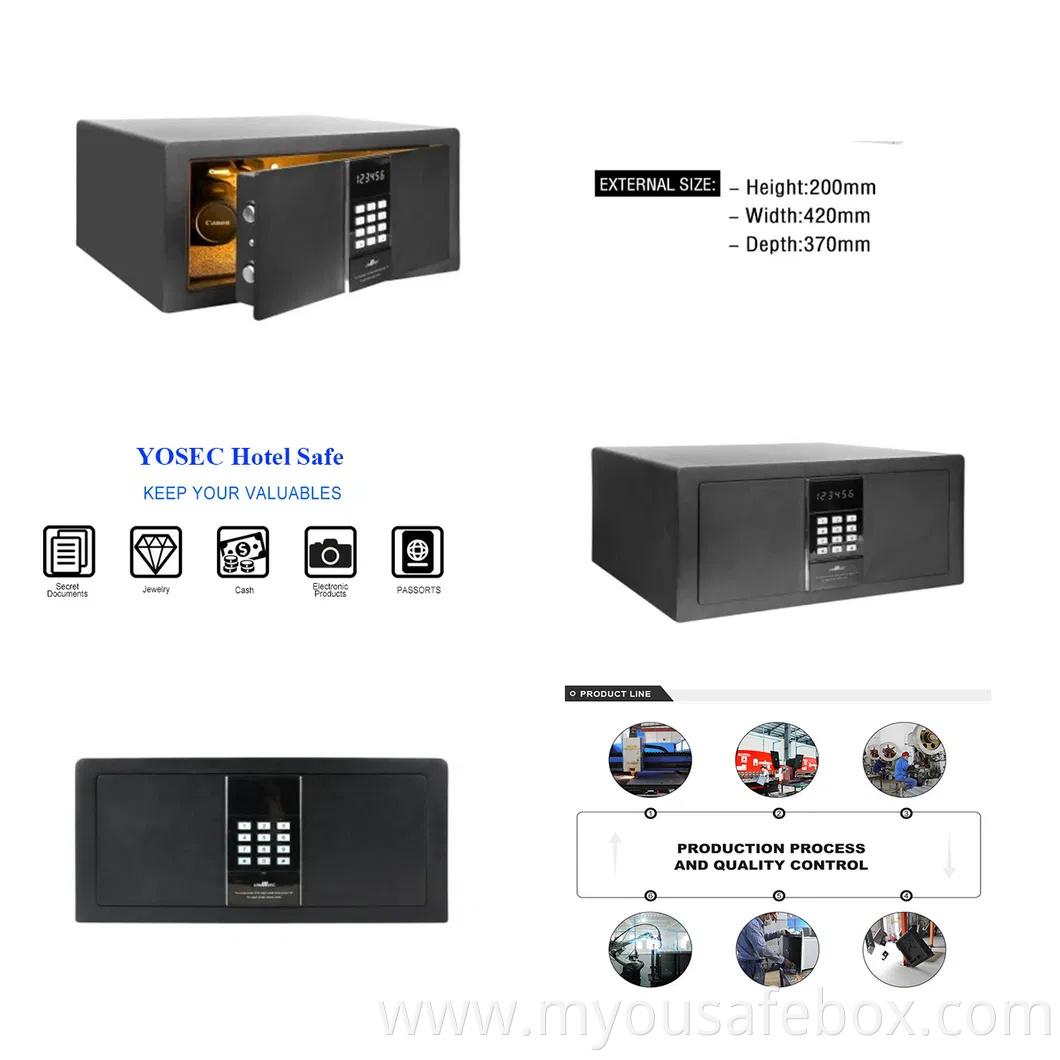 Digital Code Lock Safe Hotel Use Safe Box Portable Safe Box for Guest Room